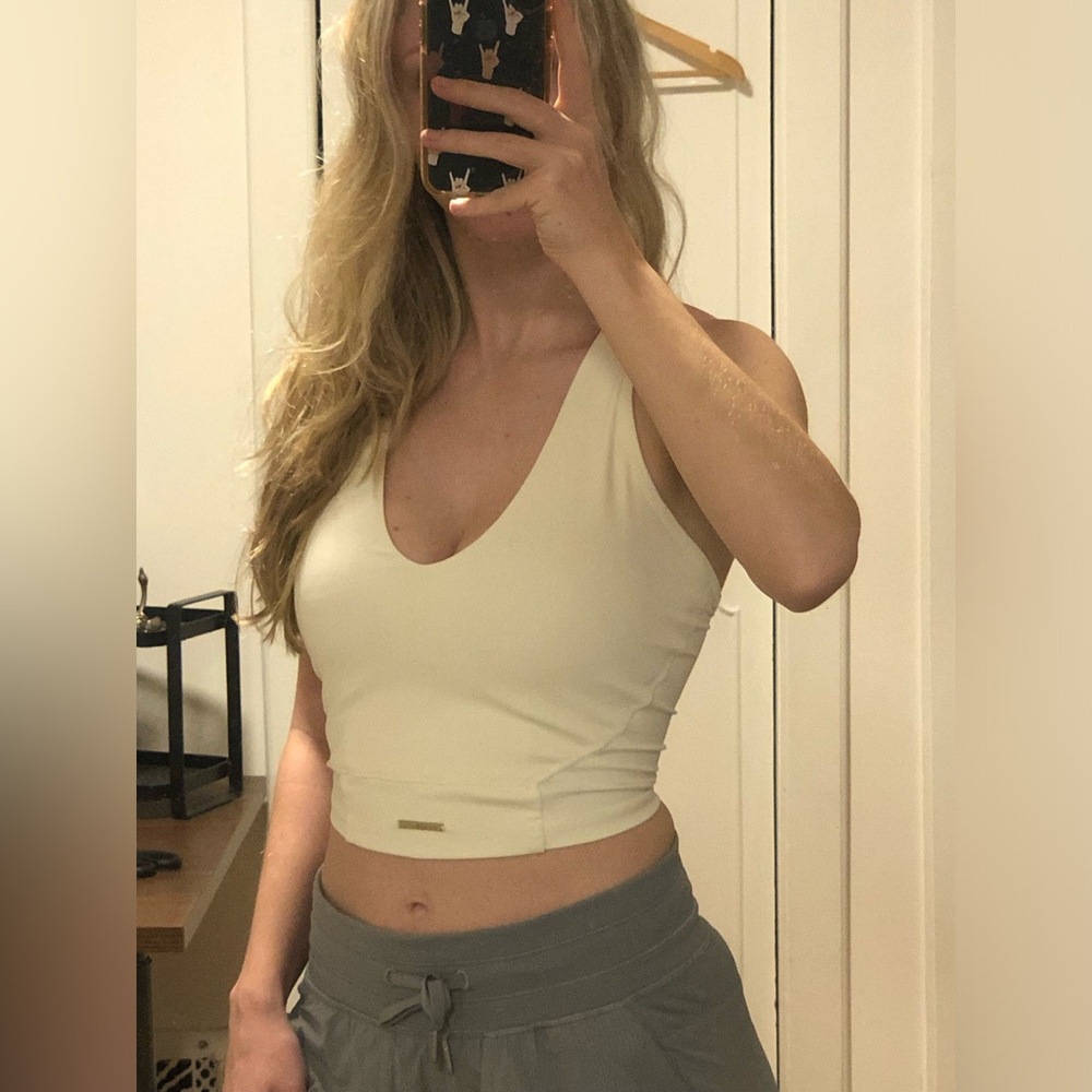 Gymshark Whitney Simmons White Crop Top